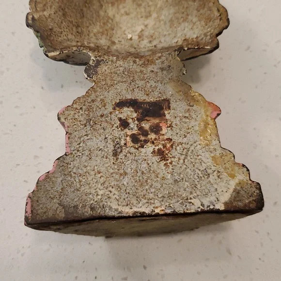 Vintage Cast Iron Flowers in Urn Doorstop - Picture 8 of 9